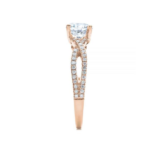 Claw Setting 18K Rose Gold Ring 0.8ct With GH VS1 GIA Diamond
