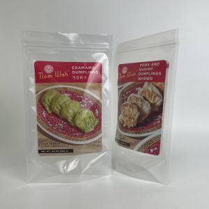 2022 china factory custom printed transparent food stand up pouch bag with
