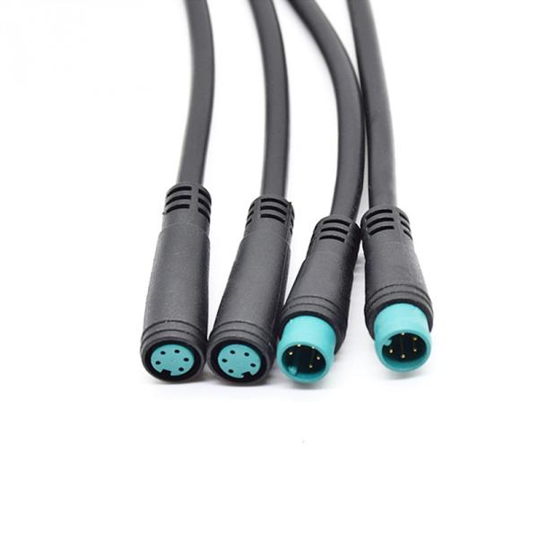 Quality M8 connecting wire 2-6core waterproof plug butt joint controller waterproof wire connector for sale