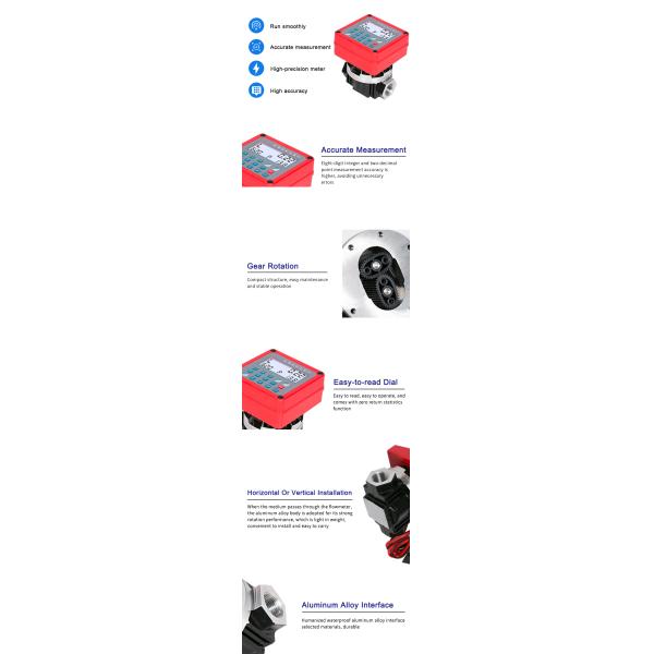 Simple structure small size light weight Easy installation -40°C～+50°C Temperature ExdIIBT4 Oval gear flowmeter