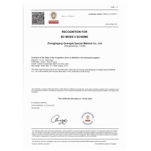 Zhangjiagang Guangda Special Material Co., Ltd. Certifications