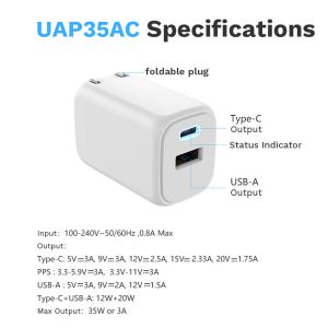35W AC Wall PD Power Adapter Charger For Notebook