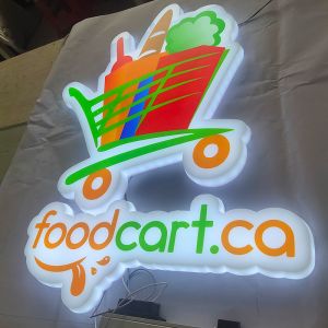 Custom Supermarket Trimless Channel Letters Making Advertising Sign Led Logo