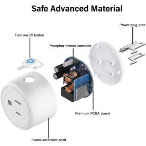 Bluetooth Wifi Smart Plug Socket Home Assistant Remote Control Plugs