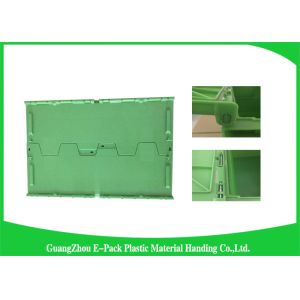 Recyclable Logistic Plastic Attached Lid Containers For Transporting