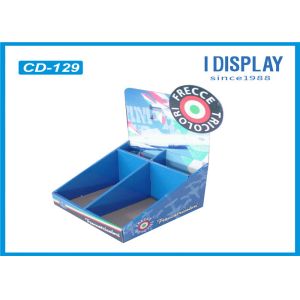 2 Tier Cardboard Counter Display , Retail Counter Display Rack For LED Lights