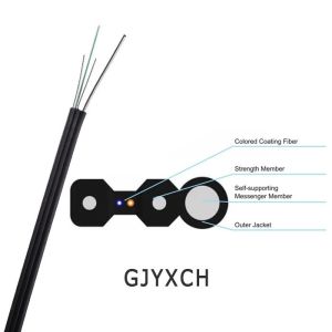 FTTH Indoor Drop Cable GJYXCH 2 Core Single Mode Figure 8 shape Optic Cable