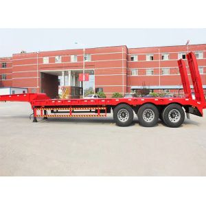 Strength Multi Flat Truck Low Flat/ Low Bed Semi-Trailer 70--100 Tons For Self