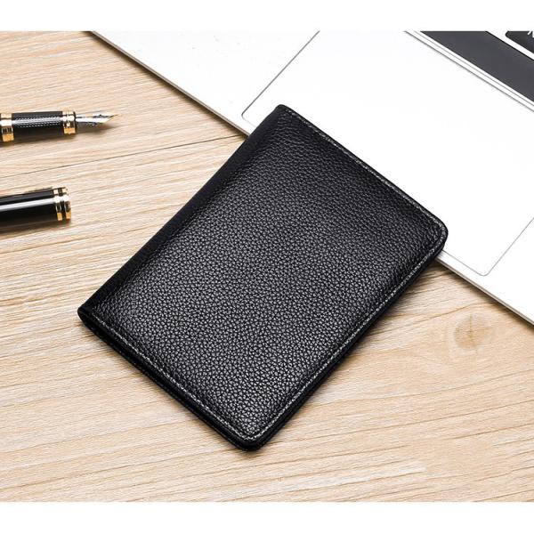 Multi-Slot Anti-Degaussing Card Holder for Men's Driver's License in Genuine Leather