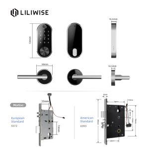 Bluetooth Door Lock Wireless Wifi Control Digital Fingerprint Split Electronic