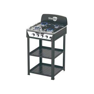 China Electronic Ignition Commercial 4 Burner Gas Stove Plastic Coating Iron Knob Control For Manual Ignition on sale