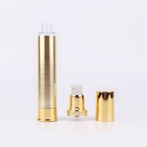 Wholesale Plastic Plating Ribbed Shoulder 20ml 30ml Cosmetic Pump Bottle from china suppliers
