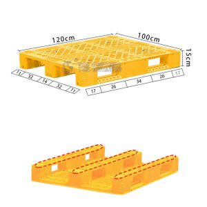Reusable Stackable Plastic Pallets , Single Side Large Plastic Pallets