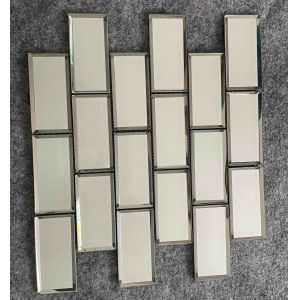 300x300mm Glass Mosaic Tile for Swimming Pools Iridescent Surface