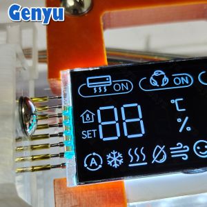 2.2 Inch VA LCD Display 7 Segment White Digits PIN Connect For Thermostat