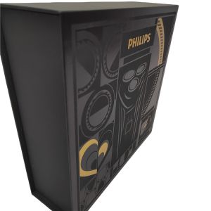 Golden Stamping 3C Digital Rigid Box Paper Packaging Box With Frosted Texture
