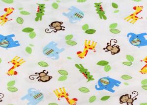 China Cartoon Printed 150gm Cotton Flannel Cloth Double Side Bushed  For Baby Bedding Sets on sale