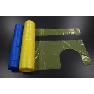 Oil Proof Disposable Poly Aprons Without Sleeves Embossed / Smooth Surface