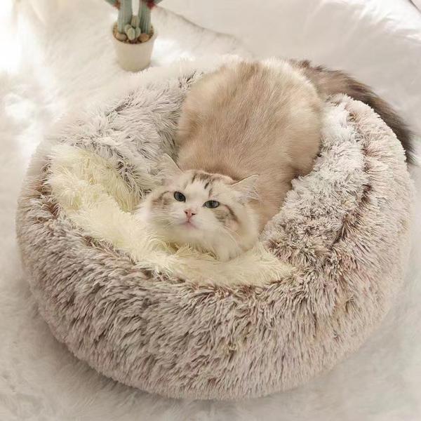 Eco Friendly Soft Long Plush Pet Sleep Bed Felt Sponge For Large Small Kittens