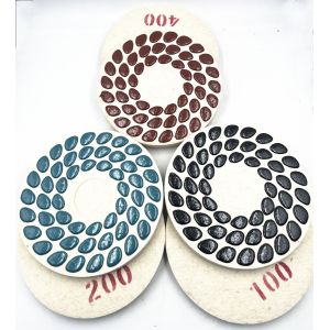 7'' 9'' 11'' Lavina Felt Backed Concrete Terrazzo Marble Dry Polishing Pads For