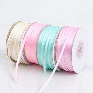 Wholesale 3mm Narrow Assorted Color Custom High Durability Polyester Satin Ribbon for Gift Packing from china suppliers