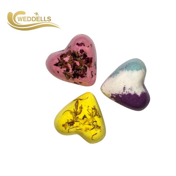 Quality Heart Shaped Custom Bath Bombs Bath Fizzy Cleasing Relaxing MSDS COA for sale
