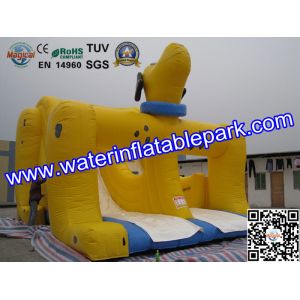 Adults And Kids Dog Inflatable Dry Slides For Amusement Park
