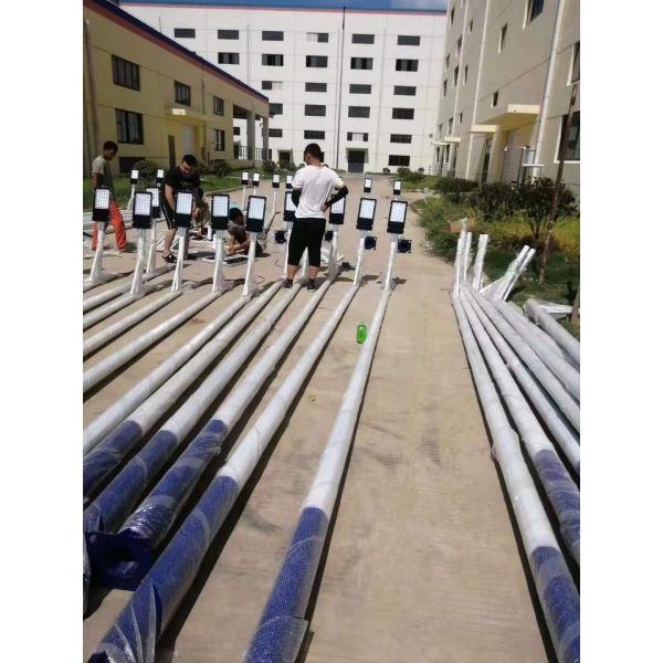 Smart Solar Parking Lot Lights , Solar Powered Street Lights 7M Single Arm Pole