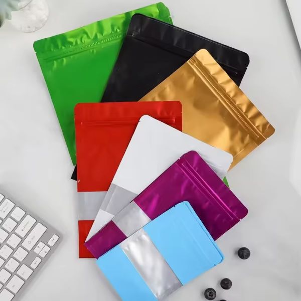 Customized Printing Heat Seal Durable Material Waterproof Zipper Plastic Packaging Aluminum Foil Bag for Food Packing