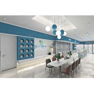 03-GJZYS007 Multi-functional led lighted pharmacy shelf display pharmacy for