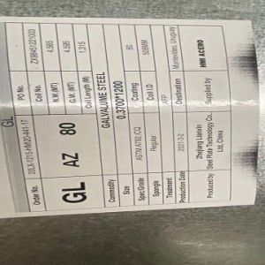 DX51D SGCC Soft Zero Spangle Galvanized Steel Sheet Construction