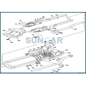 China LZ009350 Arm Cylinder Seal Repair Kit for CNH CX130B CX145CSR on sale