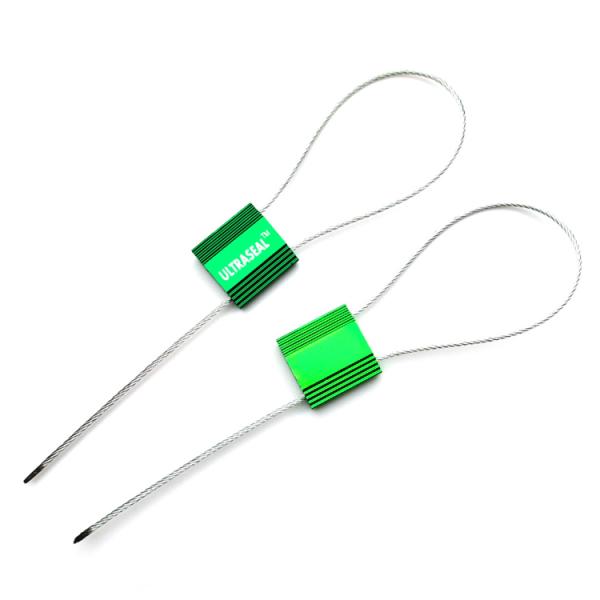 US-CC182 Tamper Proof Pull Tight Aluminium Container Security Cable Seal with 1.8 mm Cable and 2.74 KN Tensile Strength
