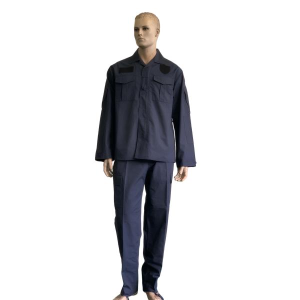Quality Customizable Navy Blue Military Uniform Jacket with Multiple Pockets for sale