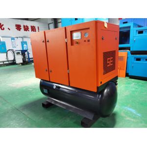 Rotary Screw Laser Cutting Air Compressor With Dryer Tank Mounted 8bar 16bar