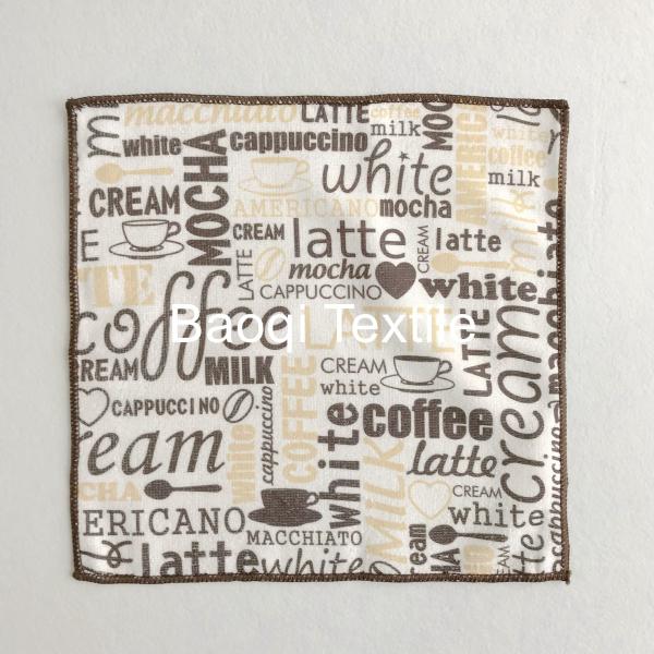 Printed 100% poly popular microfiber tea towel,microfiber cake towels kitchen cleaning cloth size 30cm*30cm