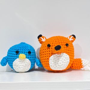 Ready Stock Seven Craft Cute Fox DIY Crochet Kit Milk Cotton For Beginners