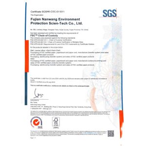 Fujian Nanwang Environment Protection Scien-tech Co., Ltd Certifications