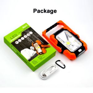 USB LED Solar Light Portable Outdoor Solar Work Light Flood Light Camping