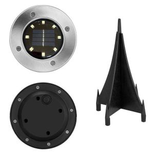 5W Solar Powered LED Garden Lights IP44 Rechargeable 8 LED