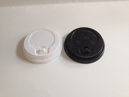 80mm Diameter Plastic Yellow Disposable Drinking Cups Lids for Paper Cups