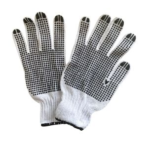 C078D2-N T/C Double Side PVC Dotted Cotton Work Gloves for Safety Anti-Slip