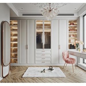 Extendable Built-in Wardrobe With Sliding Door For High End Modern Bedroom