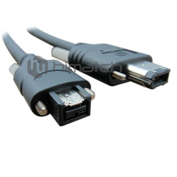 High Flex IEEE 1394 To Firewire 800 Cable , 9 Pin To 6 Pin Firewire Cable For