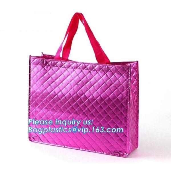 All year around stocks PP glitter pp non woven bags, Popular hot selling in supermarket grocery Inclined shoulder bag no