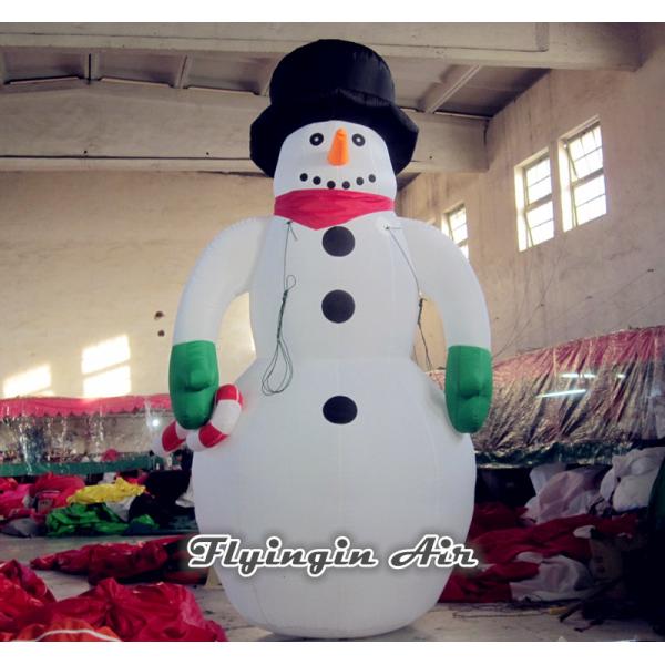 Customized Inflatable snowman with Black Hat for Christmas Decoration