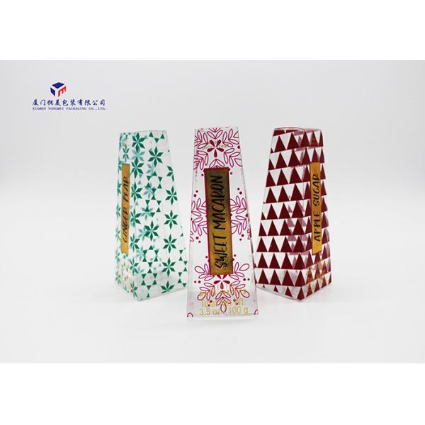 Quality Trapezoid Custom Printed Plastic Boxes Clear Plastic Box For Gift 0.3mm Thickness for sale