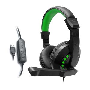 108dB Plastic Leather Omni LED Wired Gaming Headphone