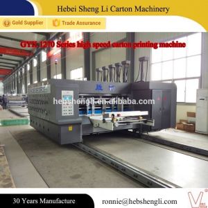 Electric Printing Slotting Die Cutting Machine , Carton Box Printing Machine