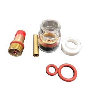 China Better Gas Coverage Upper WP-17/18/26 Champagne Nozzle Kit with Adapter 2.4mm TIG Welding Consumables on sale